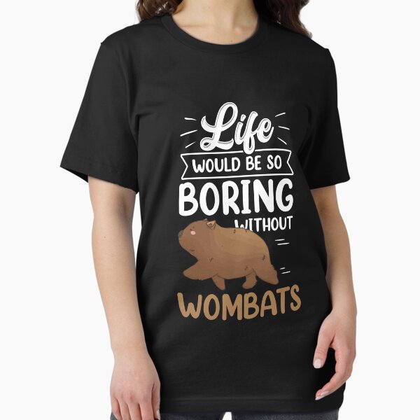 Vista previa del artículo con la obra «Wombat sería aburrido sin Australia Marsupial», diseñado y vendido por madgrfx.