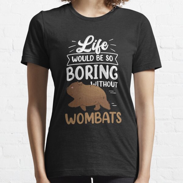 Vista previa del artículo con la obra «Wombat sería aburrido sin Australia Marsupial», diseñado y vendido por madgrfx.