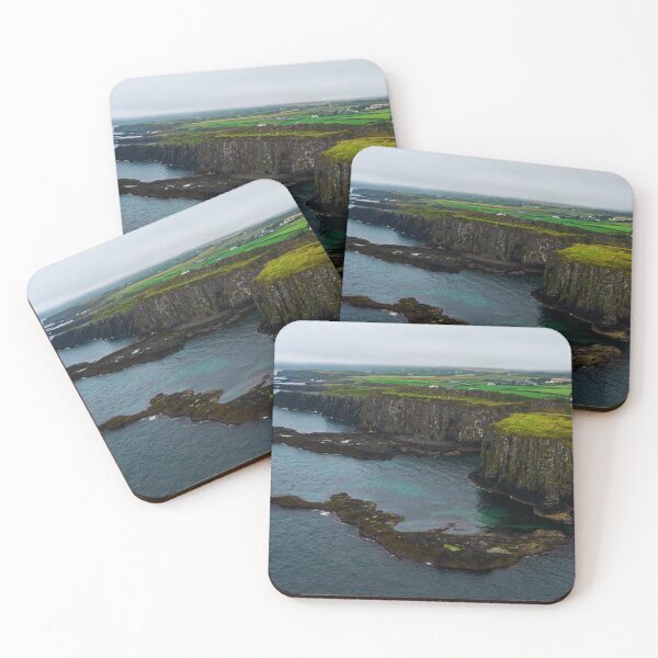 Item preview, Aerial view of Dunseverick Castle. Antrim, Northern Ireland designed and sold by PetroliniVideo.
