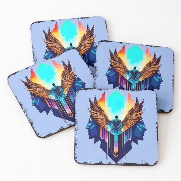 Item preview, Horus Egyptian God Falcon in Cyberpunk Style Sticker - Unique and Eye-Catching Design for Laptop, Water Bottle, and More! designed and sold by Mytho Merch.