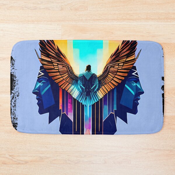 Item preview, Horus Egyptian God Falcon in Cyberpunk Style Sticker - Unique and Eye-Catching Design for Laptop, Water Bottle, and More! designed and sold by Mytho Merch.