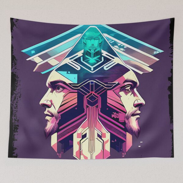 Item preview, Horus Egyptian God Falcon in Cyberpunk Style Sticker - Unique and Eye-Catching Design for Laptop, Water Bottle, and More! designed and sold by Mytho Merch.