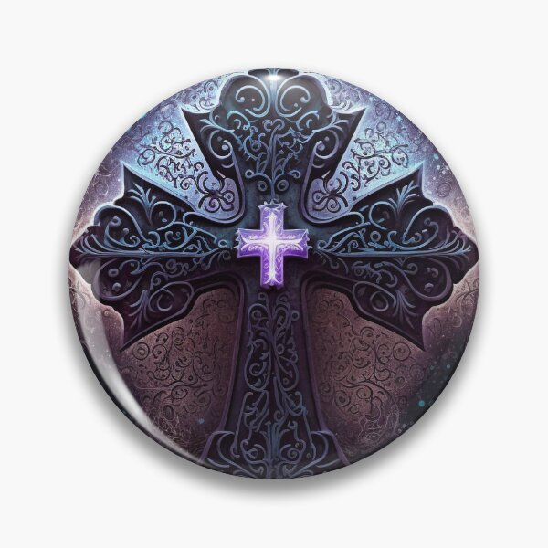 Item preview, Gothic Cross on Glowing Background With Pastel Hues designed and sold by Dragonstrom.