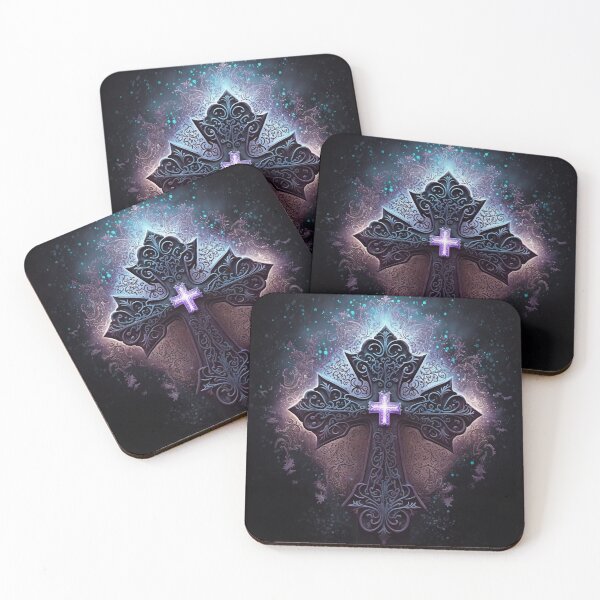 Item preview, Gothic Cross on Glowing Background With Pastel Hues designed and sold by Dragonstrom.