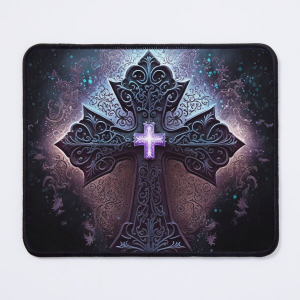 Item preview, Gothic Cross on Glowing Background With Pastel Hues designed and sold by Dragonstrom.