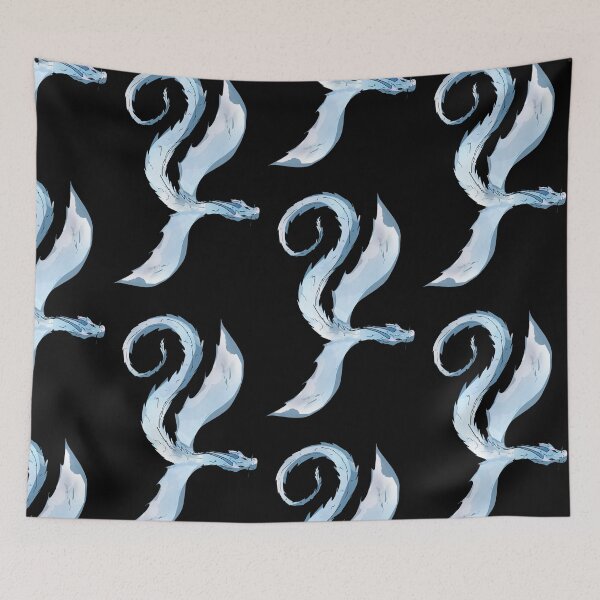 Item preview, licht blue dragon black designed and sold by oniadragon.