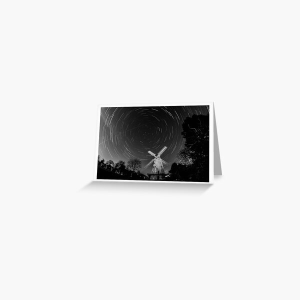 Star Trail - Upminster Windmill Greeting Card