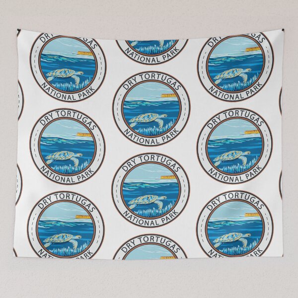 Item preview, Dry Tortugas National Park Turtle Badge designed and sold by KrisSidDesigns.