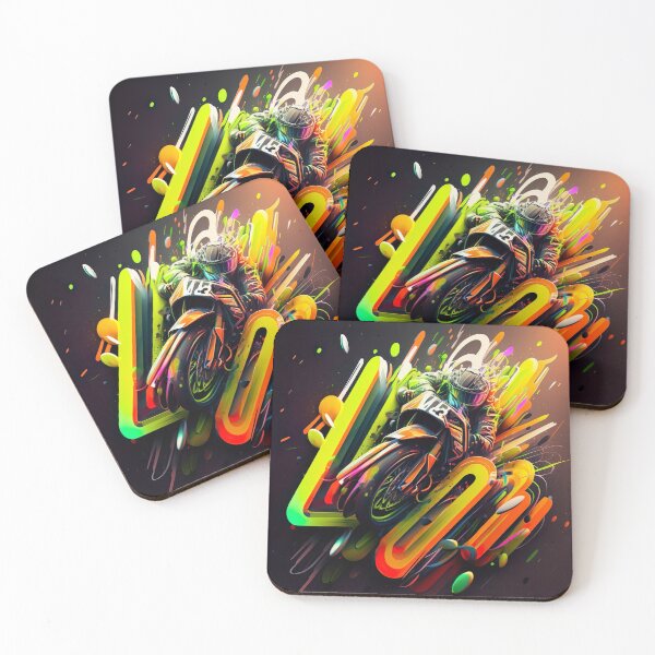 Item preview, Neon Art Motor Bike Racing designed and sold by Artful-Venue.