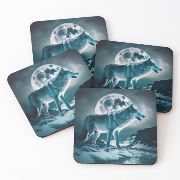 Item preview, Ice wolf of moon designed and sold by Digitrail.