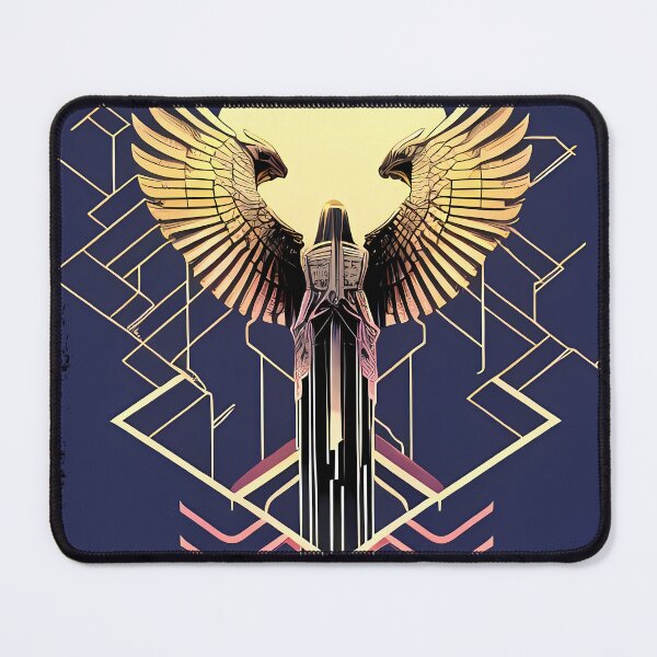 Item preview, Horus Egyptian God Falcon in Cyberpunk Style Sticker - Unique and Eye-Catching Design for Laptop, Water Bottle, and More! designed and sold by Mytho Merch.
