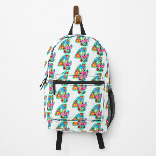 Item preview, Turquoise Psychedelic Floral Number 4 | Colorful Birthday Art designed and sold by Vividality.