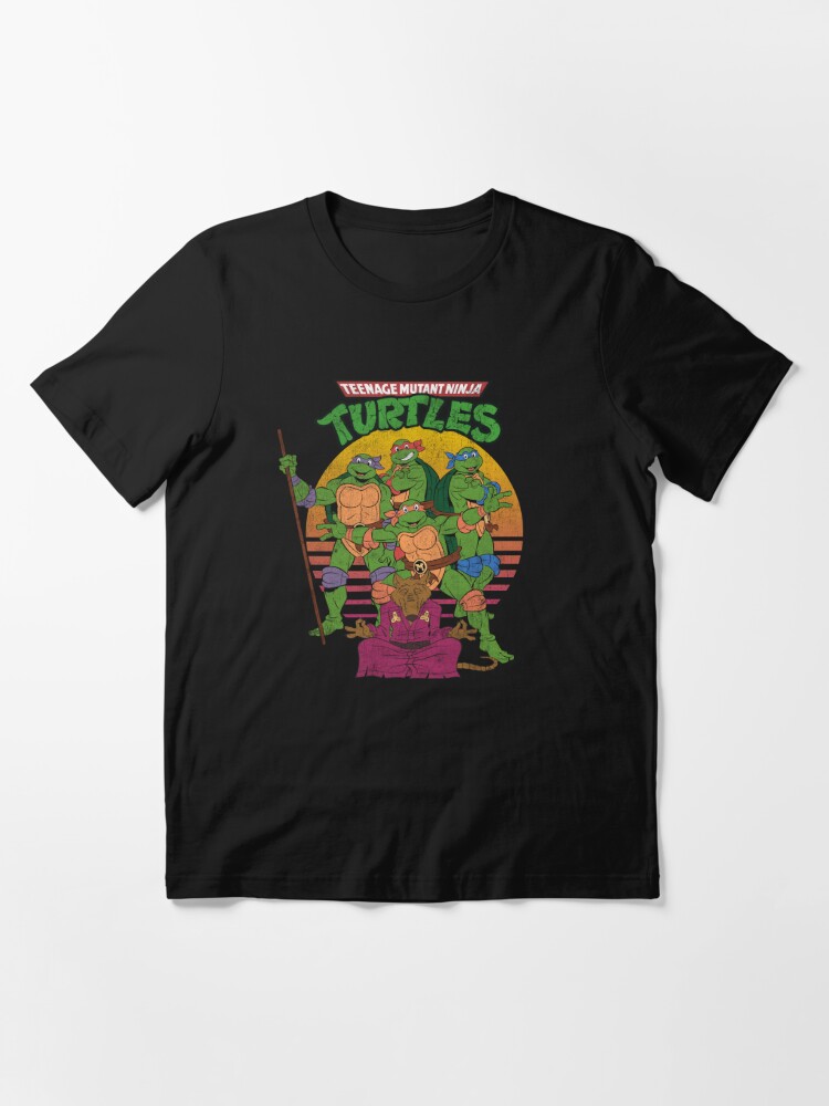 Teenage Mutant Ninja Turtles Retro Sun Group Teenage Mutant Ninja Turtles Essential T-Shirt | Redbubble