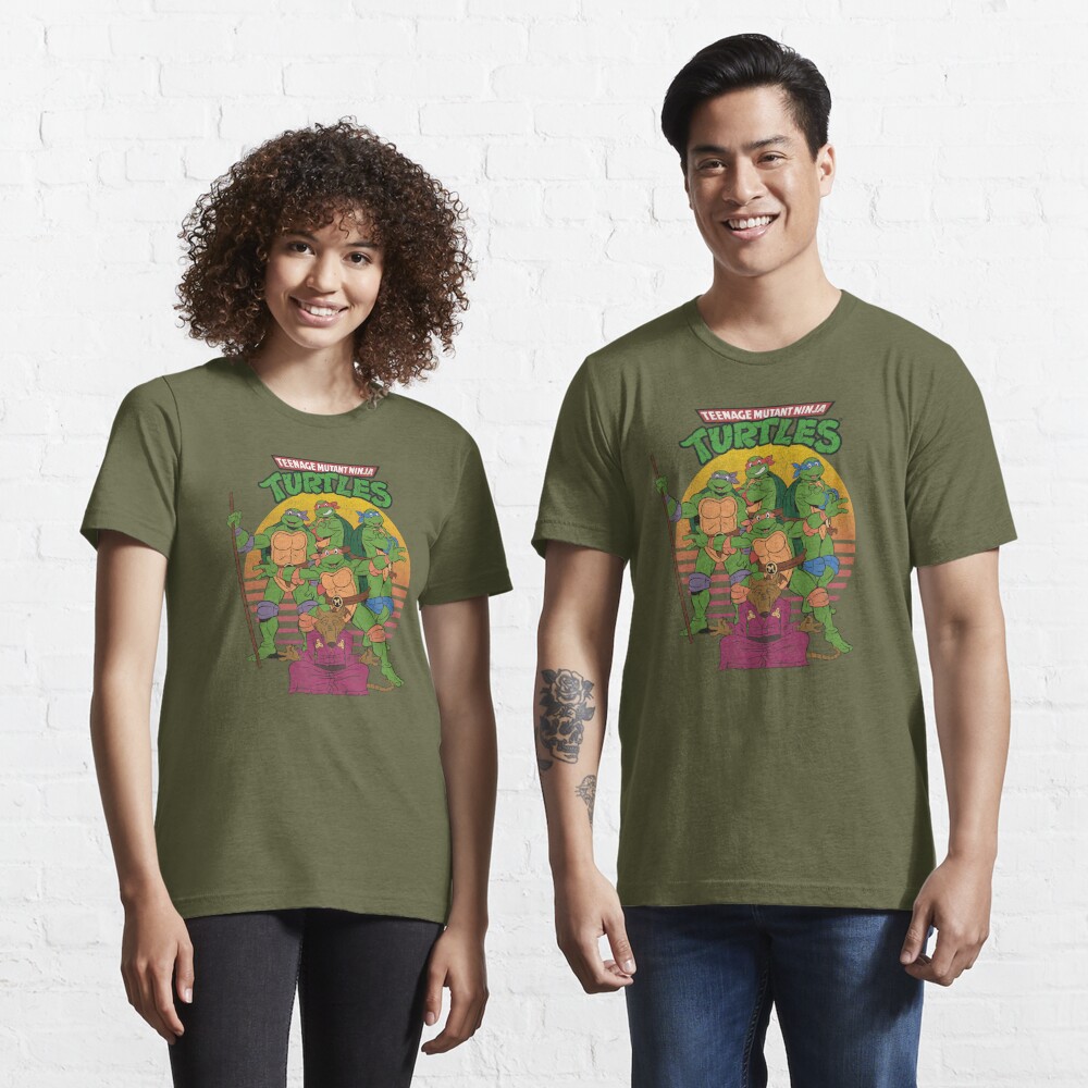 Teenage Mutant Ninja Turtles Retro Sun Group Teenage Mutant Ninja Turtles Active T-Shirt | Redbubble