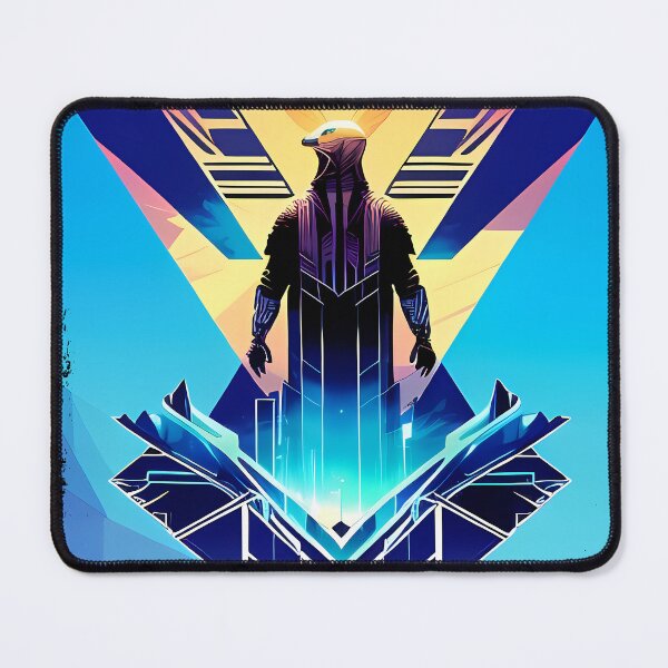 Item preview, Horus Egyptian God Falcon in Cyberpunk Style Sticker - Unique and Eye-Catching Design for Laptop, Water Bottle, and More! designed and sold by Mytho Merch.