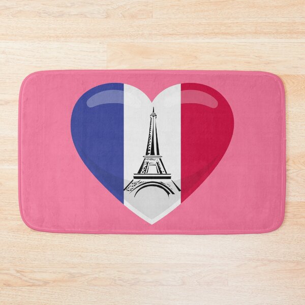Item preview, France Eiffel Tower, Heart Blue White Red, Gift designed and sold by Ksmith-Style.