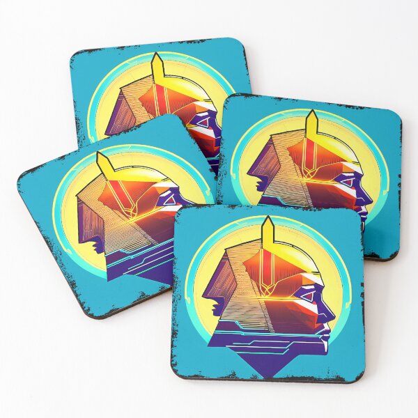 Item preview, Horus Egyptian God Falcon in Cyberpunk Style Sticker - Unique and Eye-Catching Design for Laptop, Water Bottle, and More! designed and sold by Mytho Merch.