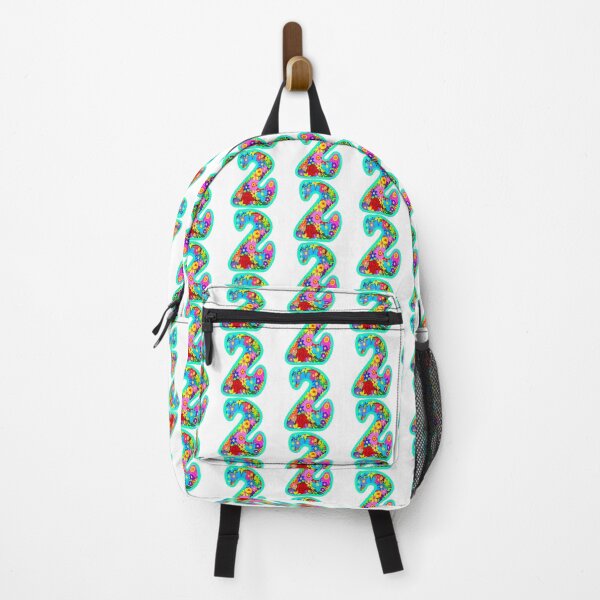 Item preview, Turquoise Psychedelic Floral Number 2 | Colorful Birthday Art designed and sold by Vividality.