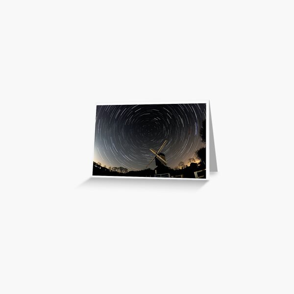 Star Trail - Mountnessing Windmill Greeting Card