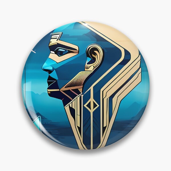 Item preview, Horus Egyptian God Falcon in Cyberpunk Style Sticker - Unique and Eye-Catching Design for Laptop, Water Bottle, and More! designed and sold by Mytho Merch.