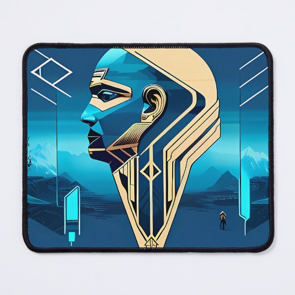 Item preview, Horus Egyptian God Falcon in Cyberpunk Style Sticker - Unique and Eye-Catching Design for Laptop, Water Bottle, and More! designed and sold by Mytho Merch.