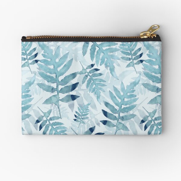 Leather Leaf Ferns Zipper Pouch