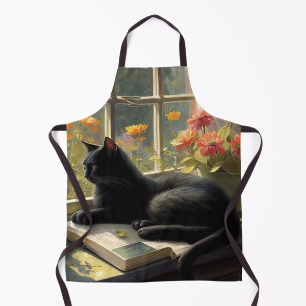 Item preview, Black cat enjoying a sunny window designed and sold by Matt's Artificial Nature.