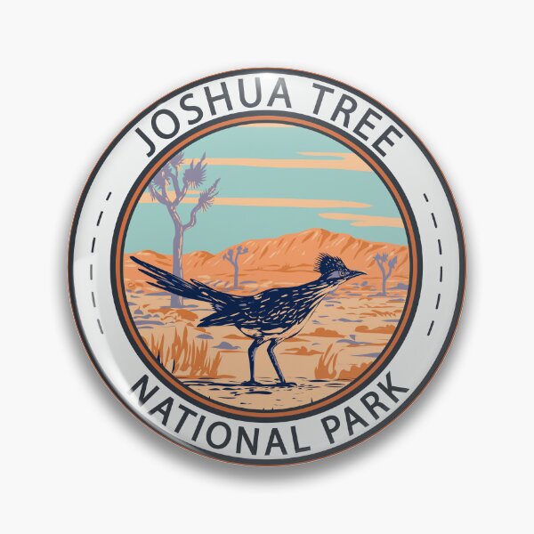 Item preview, Joshua Tree National Park Roadrunner Badge designed and sold by KrisSidDesigns.