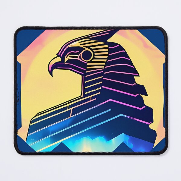 Item preview, Horus Egyptian God Falcon in Cyberpunk Style Sticker - Unique and Eye-Catching Design for Laptop, Water Bottle, and More! designed and sold by Mytho Merch.