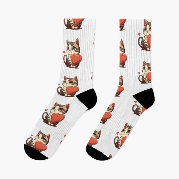 Item preview, Gato rayado con corazón designed and sold by Necessaire.