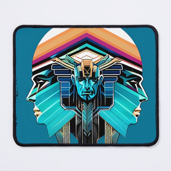 Item preview, Horus Egyptian God Falcon in Cyberpunk Style Sticker - Unique and Eye-Catching Design for Laptop, Water Bottle, and More! designed and sold by Mytho Merch.