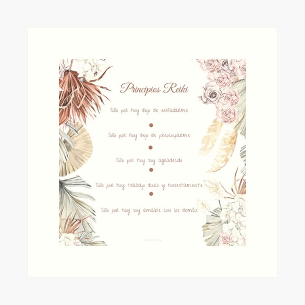 Item preview, Reiki principles_spanish designed and sold by sanaca.