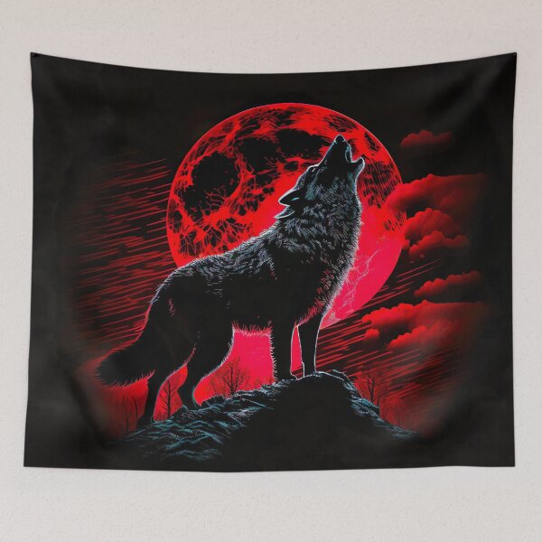 Artikelvorschau, Wolf heult den Mond an entworfen und verkauft von Matt's Artificial Nature.