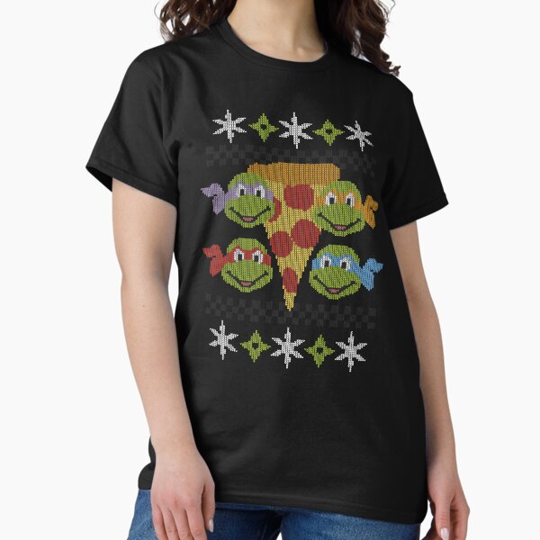 Aperçu de l'œuvre Teenage Mutant Ninja Turtles Chandail de Noël moche créée et vendue par FifthSun.