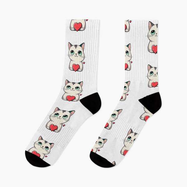 Item preview, White Cat With Heart designed and sold by Necessaire.