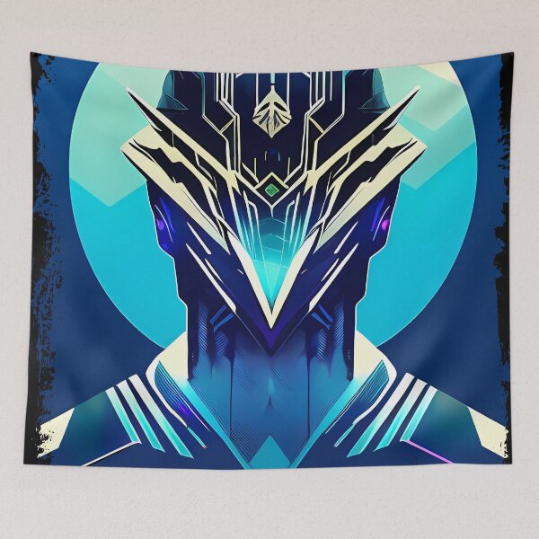 Item preview, Horus Egyptian God Falcon in Cyberpunk Style Sticker - Unique and Eye-Catching Design for Laptop, Water Bottle, and More! designed and sold by Mytho Merch.