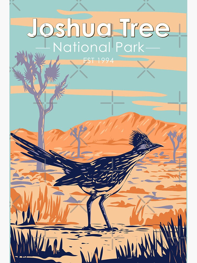 Joshua Tree National Park Roadrunner Vintage | Art Board Print