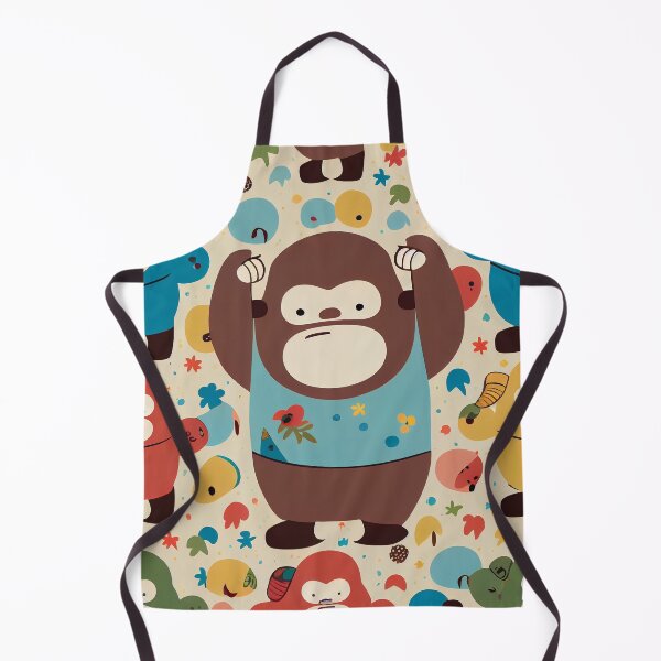 Item preview, Colorful cute gorilla Pattern designed and sold by CutePatternsRB.