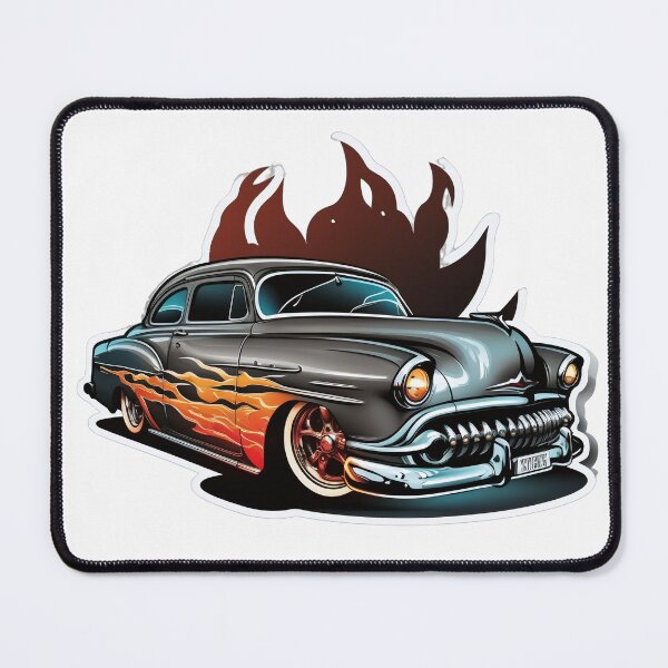 Item preview, Cartoon style Black 1950s hotrod designed and sold by fractalkuzy.