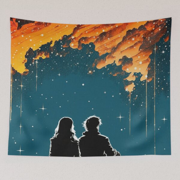Item preview, couple watching  a shooting star   designed and sold by via-colab.