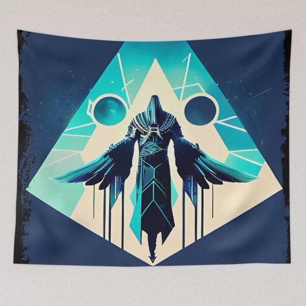 Item preview, Horus Egyptian God Falcon in Cyberpunk Style Sticker - Unique and Eye-Catching Design for Laptop, Water Bottle, and More! designed and sold by Mytho Merch.
