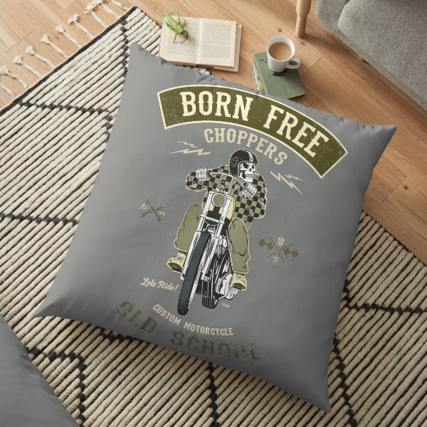 Born Free - Custom Motorcycle Floor Pillow