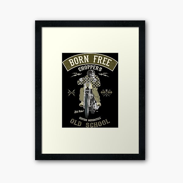 Born Free - Custom Motorcycle Framed Art Print