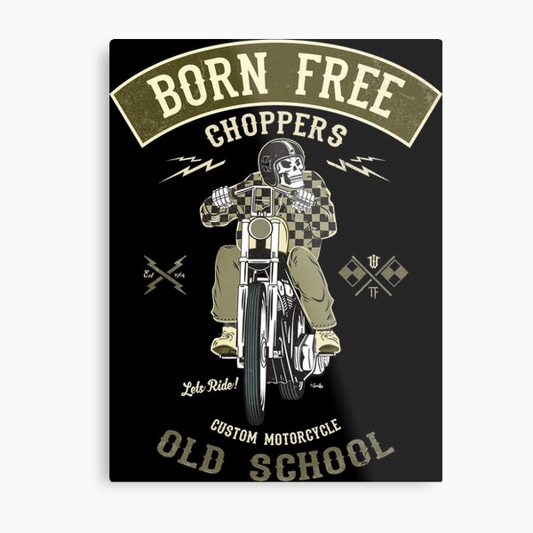 Born Free - Custom Motorcycle Metal Print