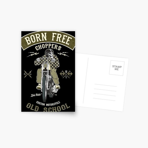 Born Free - Custom Motorcycle Postcard