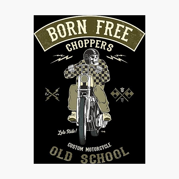 Born Free - Custom Motorcycle Photographic Print