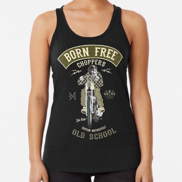 Born Free - Custom Motorcycle Racerback Tank Top