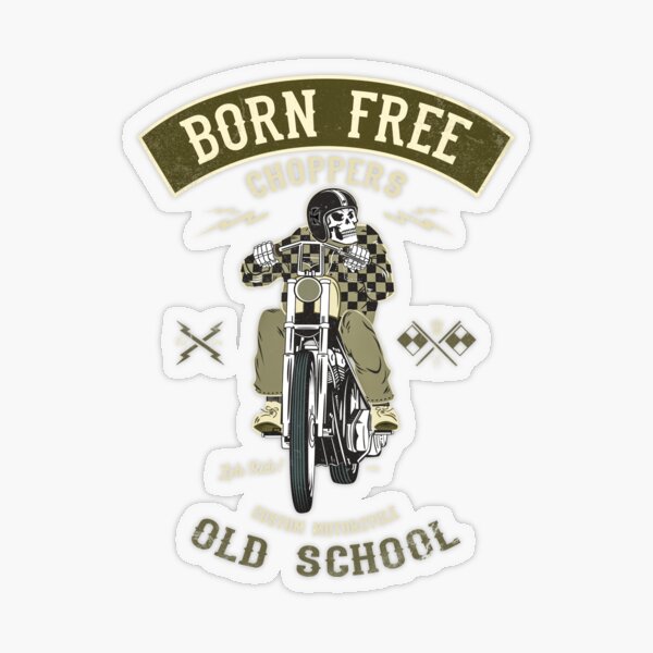 Born Free - Custom Motorcycle Transparent Sticker