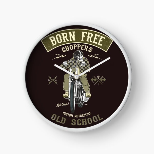 Born Free - Custom Motorcycle Clock