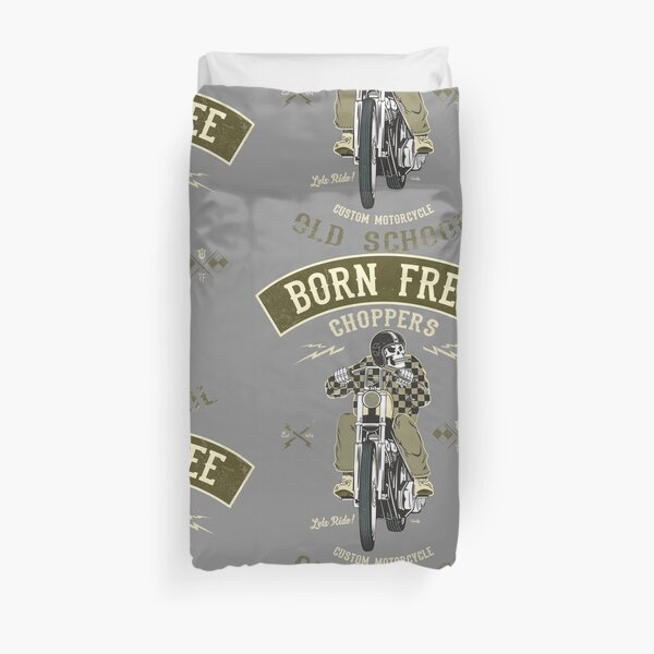 Born Free - Custom Motorcycle Duvet Cover